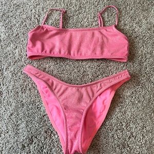 Pink sparkly Triangl swimsuit